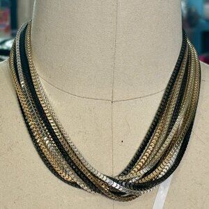 Alfani Tri Toned Multi Chain Necklace
